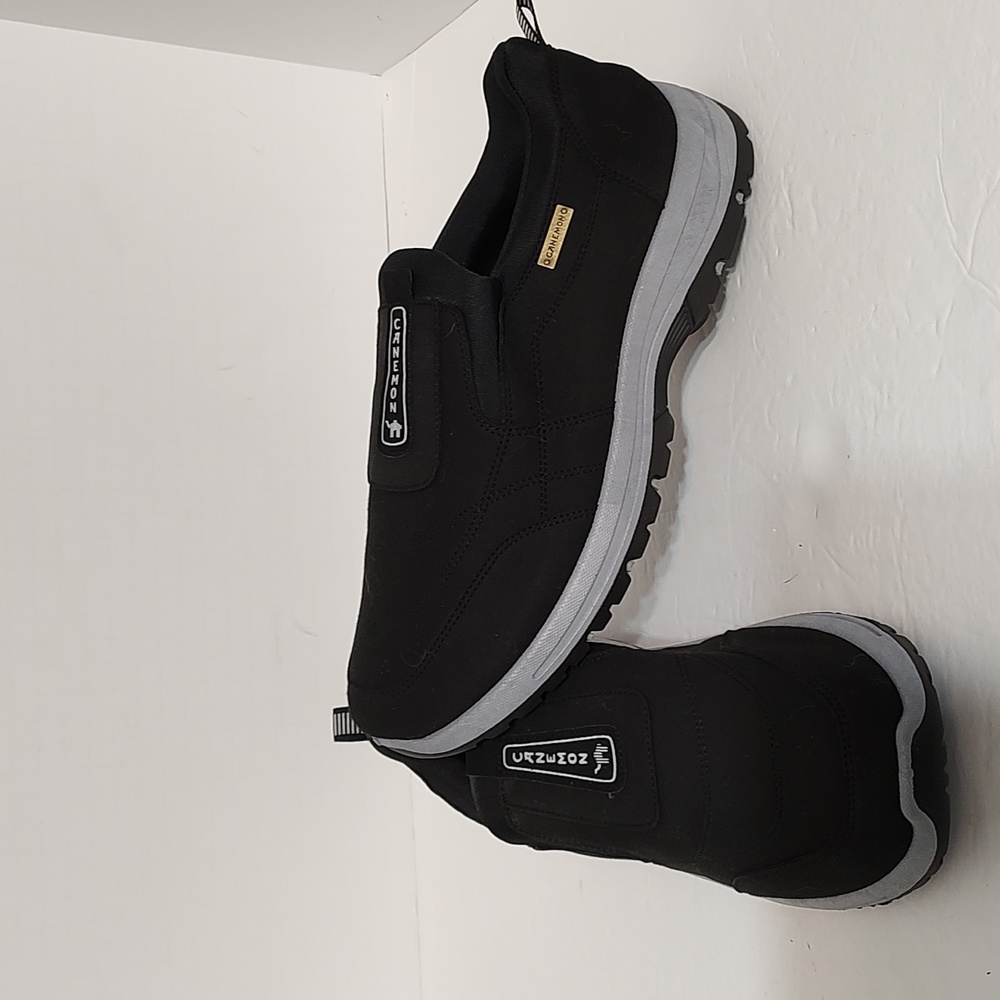 New Canemon Men's Slip On Black Lightweight Sneakers sz 47 =12.5